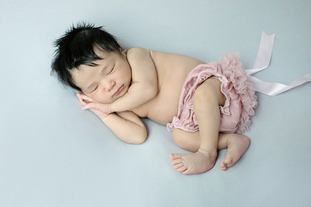 newborn studio session with parents