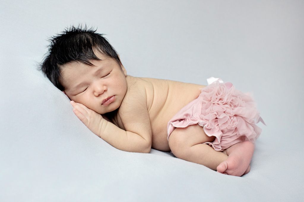 newborn studio session with parents