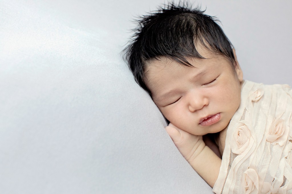 newborn studio session with parents