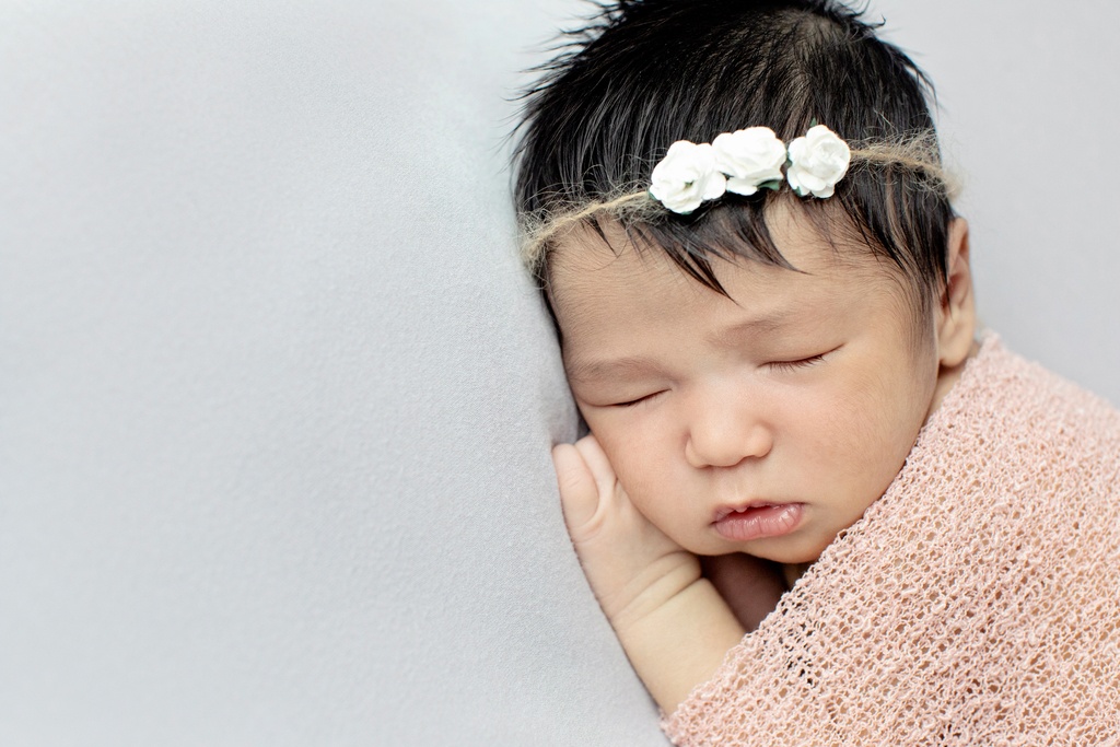 newborn studio session with parents