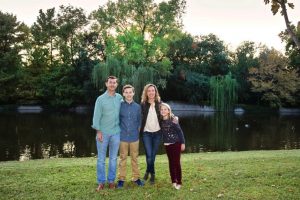 beautiful family session outside by lake