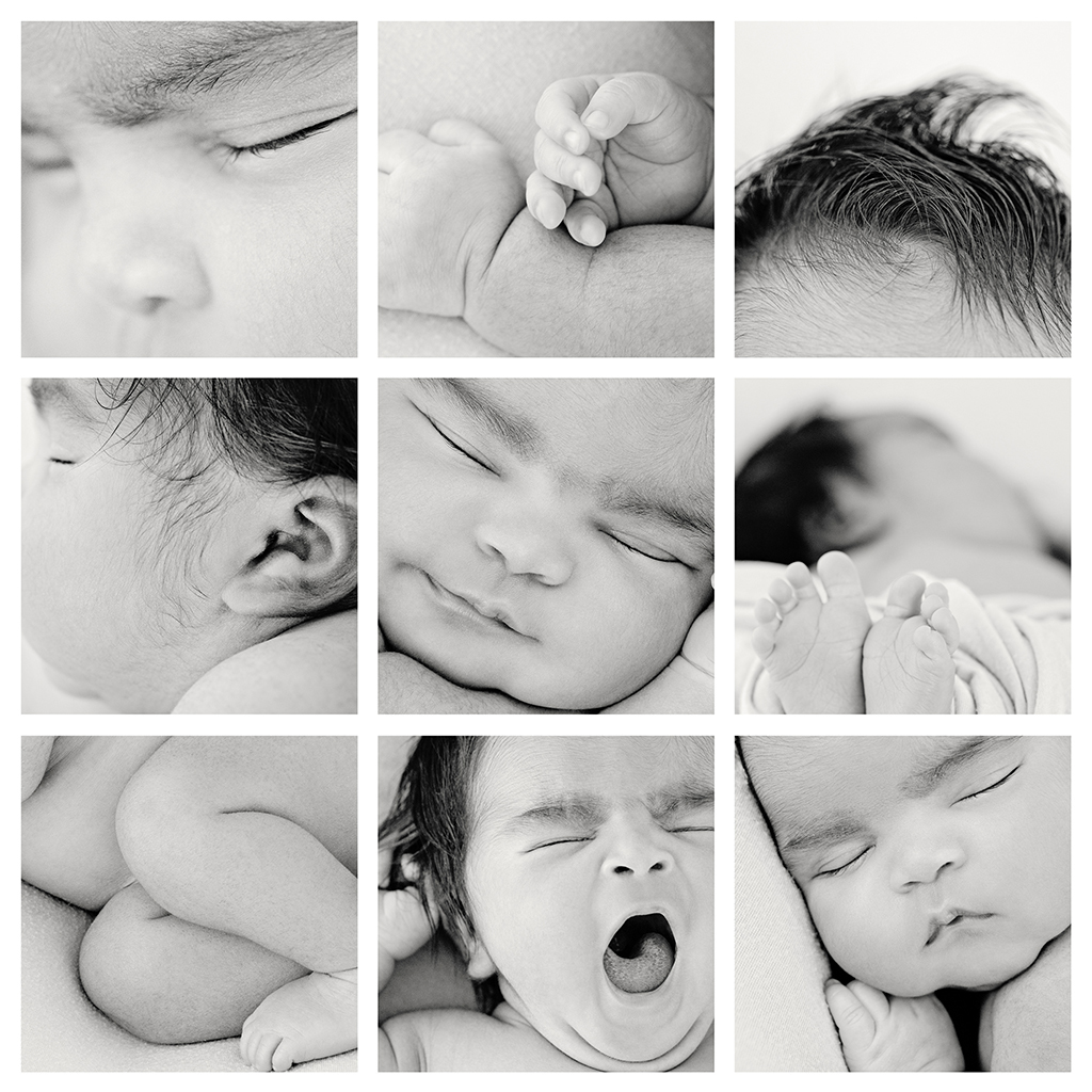 big sis and newborn sister grab adorable shots in private Dallas studio