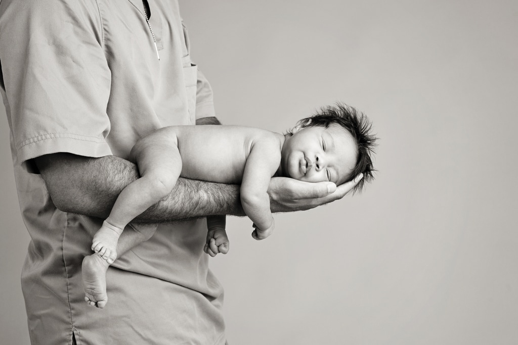 easter newborn session in private dallas studio