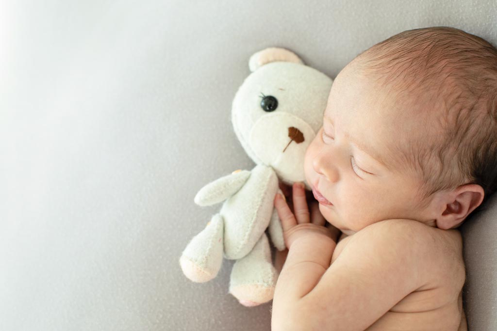 sleepy newborn session in private dallas studio