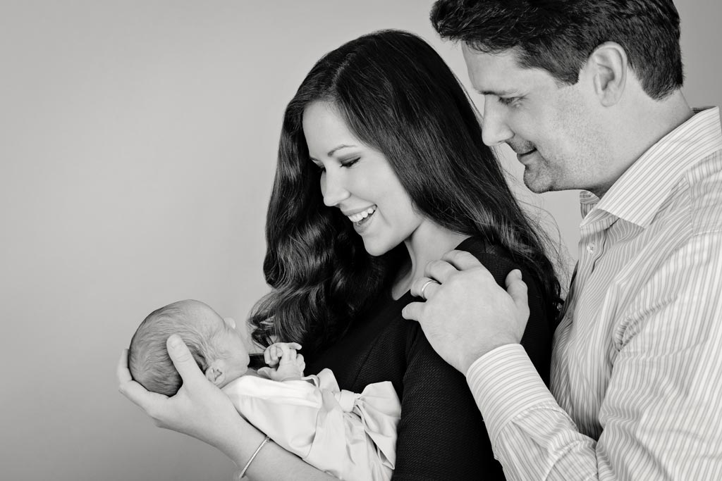 Adorable newborn session full of texture in private studio