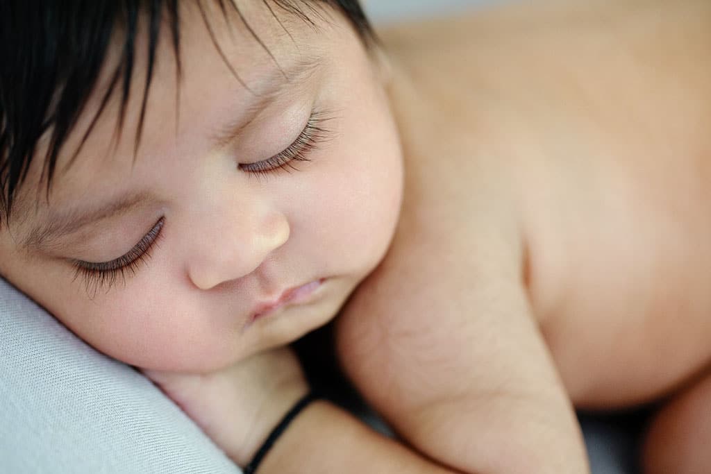 beautiful baby girl celebrating her first few months of life in private studio session