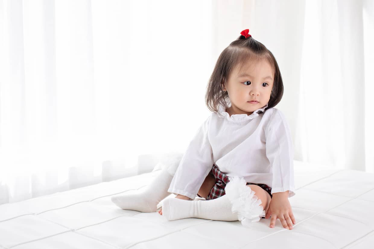 cutest little girl modeling for holiday session
