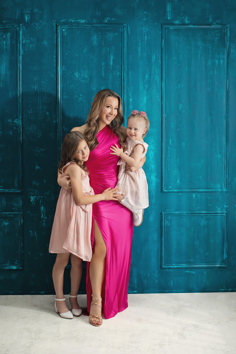 Mother daughter photos pink dresses Dallas photographer