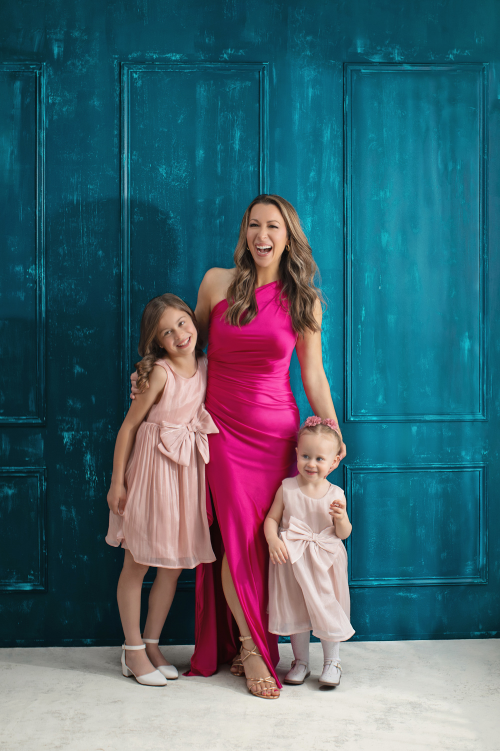 Mother daughter photos pink dresses Dallas photographer